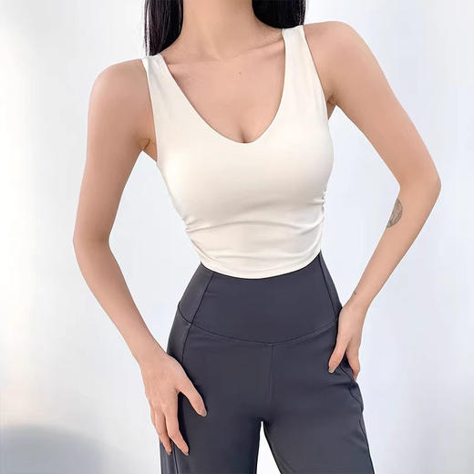 跃牌【禅语梵心】美背固定胸垫运动内衣女收腰裸感瑜伽服文胸WX5152 商品图4