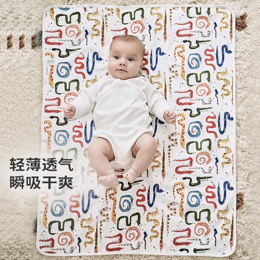 cutelife【竹棉隔尿垫】蛇年新年婴儿宝宝防水透气隔尿床垫四季可用 商品图0