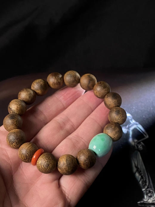 XY0013原创沉香DIY手串翡翠大桶珠款 商品图2