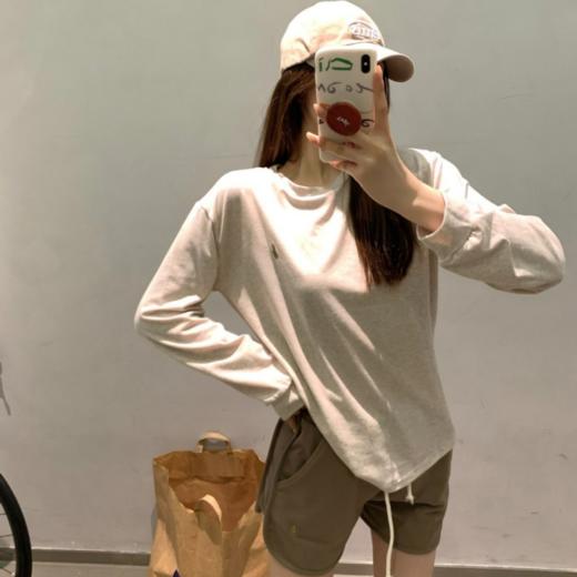 ROMI STUDIO宽松长袖t恤女和阔腿短裤两件套装夏外穿KR2S018T 商品图1