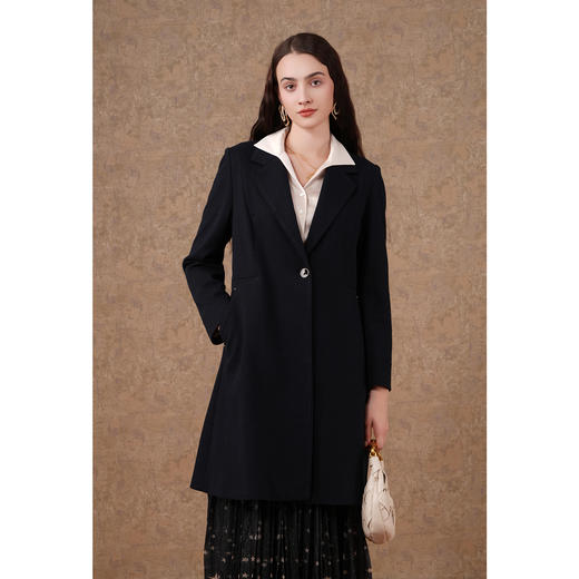 乔万尼新款大衣长款呢子西装简约高级感EF3A817 商品图2