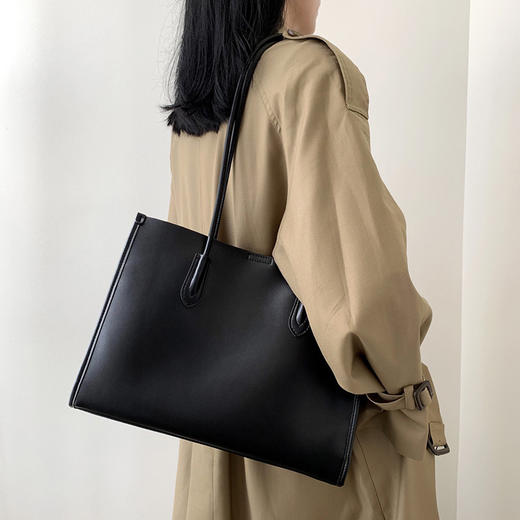 雀说百搭女士单肩腋下包通勤风托特包高级感大容量真皮AL1019 商品图2