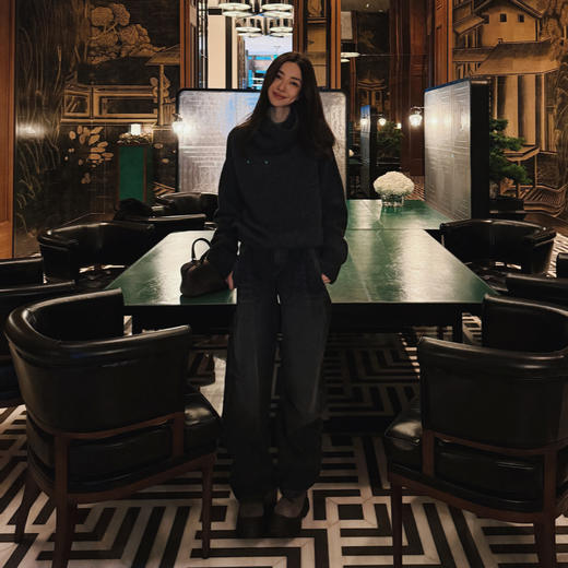 ROMI STUDIO“格雷高知”美丽奴绵羊毛混纺堆领套头毛衫RW24WS71147 商品图1