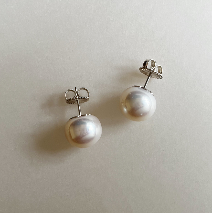 CLASSIC系列 925银镶淡水珍珠 耳钉