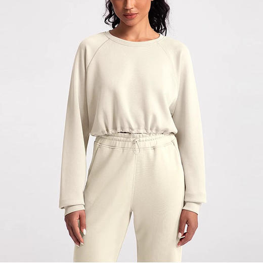 跃牌【倚窗听雨】系列 Athena 砂洗空气层莫代尔裸感宽松显瘦健身运动长袖CX72 商品图4