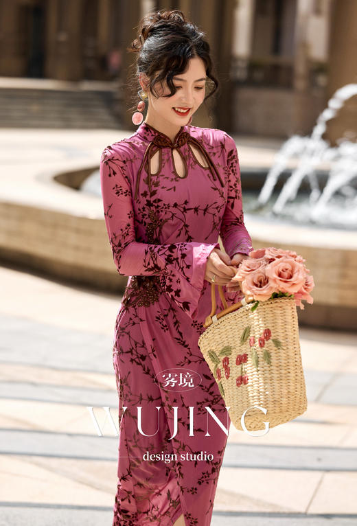 【雾境定制新款】 进口丝绒连衣裙 4202113 商品图4