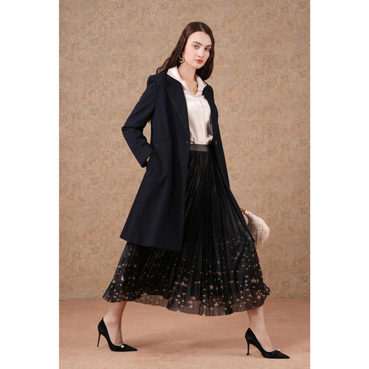 乔万尼新款大衣长款呢子西装简约高级感EF3A817 商品图1