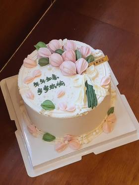 郁金香蛋糕（手工刮刀）