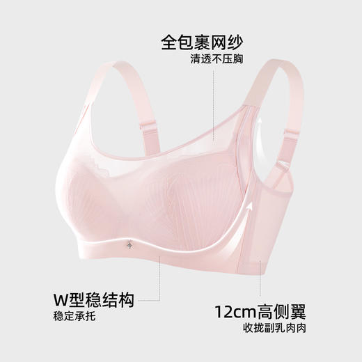 【商场同款】熳洁儿 大胸显小CDE杯全罩杯收副乳抹胸式剪切杯遇见系列25201331 商品图1