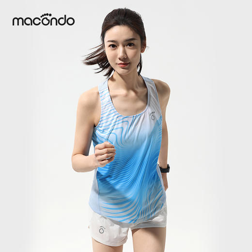 马孔多飞天跑步背心 速干透气 印染 轻量 夜跑反光 防磨 训练/马拉松背心 商品图2
