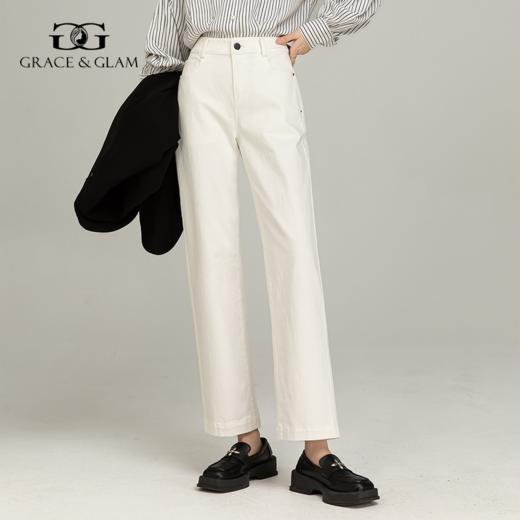 Grace&Glam 经典法棍直筒显瘦牛仔裤 商品图1