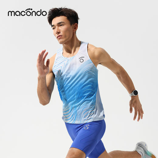 马孔多飞天跑步背心 速干透气 印染 轻量 夜跑反光 防磨 训练/马拉松背心 商品图1