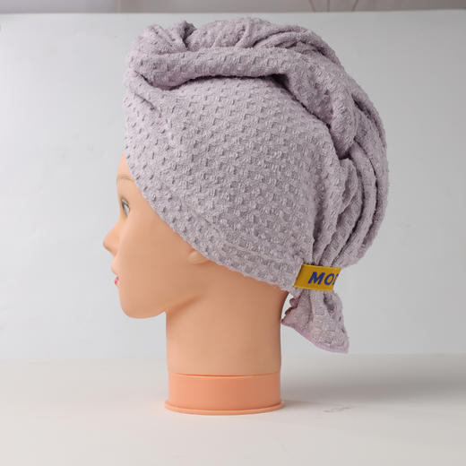 【下单立减6元】Modway 格纹编织速干发帽 A类标准 7A抗菌 有效吸水 风铃紫/樱花粉 商品图2