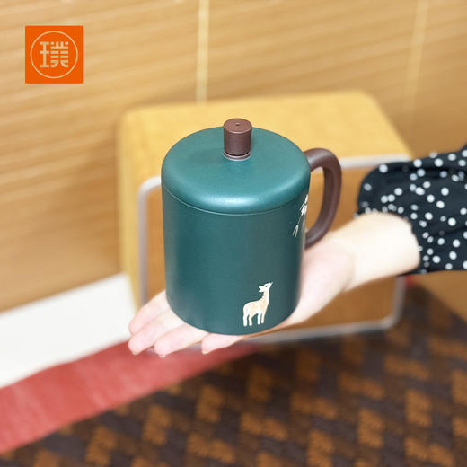 璞实大器一鹿生花原矿紫砂杯国省双大师吴小楣作品 商品图3