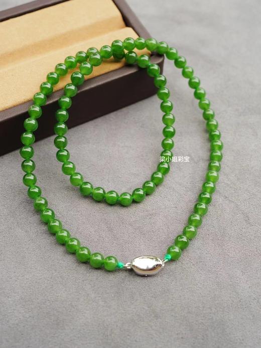 俄罗斯进口碧玉925银异形扣头项链（3-5天左右） 商品图7