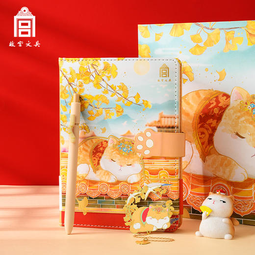 故宫文具宫猫知时节练习本创意手账本日记本复古国潮风笔记本子 商品图3