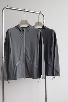 Y-③ 四面弹力薄款拉链连帽运动衫 WT823