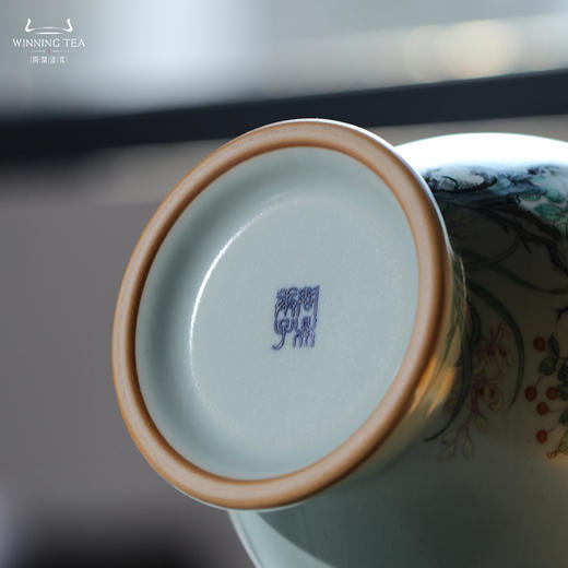 问鼎汝瓷鼎峰系列天青庚子精工有枝瓶（春意盎然）（缺货） 商品图4