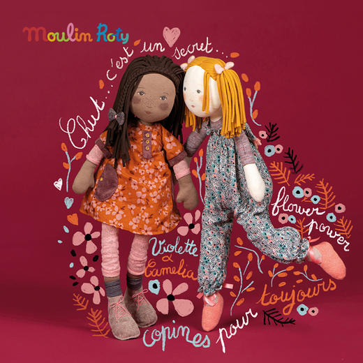Moulin roty 弗萊娅 法式玩偶 适合年龄1岁+ 花朵女孩系列 法国品牌 710526 商品图9