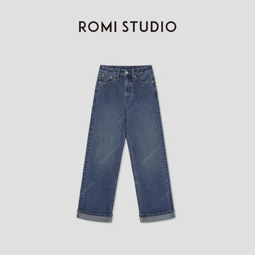 ROMI STUDIO“重磅丹宁” 美国康龙牛仔棉高士线牛仔裤 RW24AX80971 商品图0