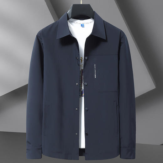 【DWN】大依优型大码翻领夹克工装衬衫时尚休闲外套宽松春装上衣男士加肥加大潮流 商品图1