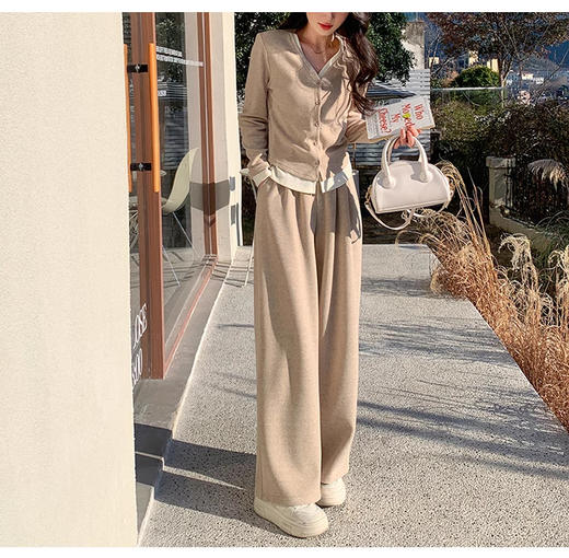 裁缝学苑AS426韩系开衫小衫纸样阔腿裤子假两件运动套装女打版裁剪样板 商品图3