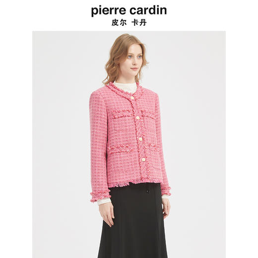 皮尔卡丹女装时尚都市复古淑女小香风外套C51UL002 商品图1