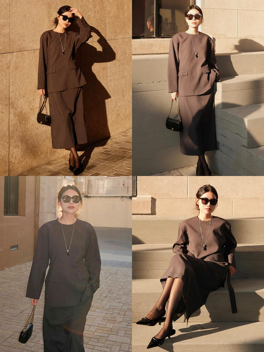 HIDEMI 【当当同款】立裁设计感进口日本纱线花苞内白边腰头H型百搭半身裙 商品图3