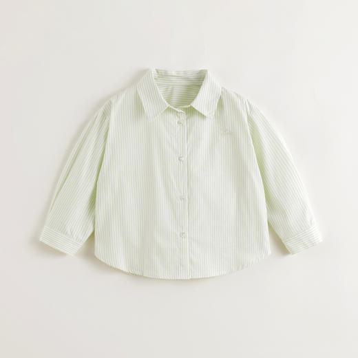 马克珍妮女童时尚纯棉条纹衬衫2025年春装新款250178 商品图3