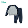 迪士尼春季男童女童撞色纯棉卫衣卫裤运动休闲两件套 商品缩略图8