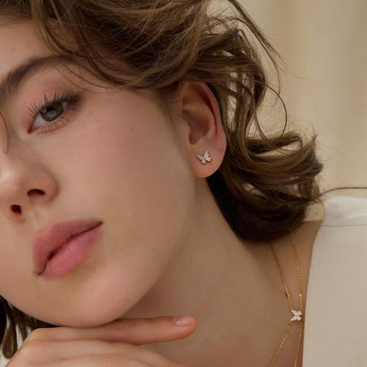 ARSIS银饰｜幸运符号系列 星悦蝴蝶耳钉 商品图3