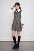 Le Malene 格纹拼接假两件式连衣裙（无胸针） 11534 商品缩略图1