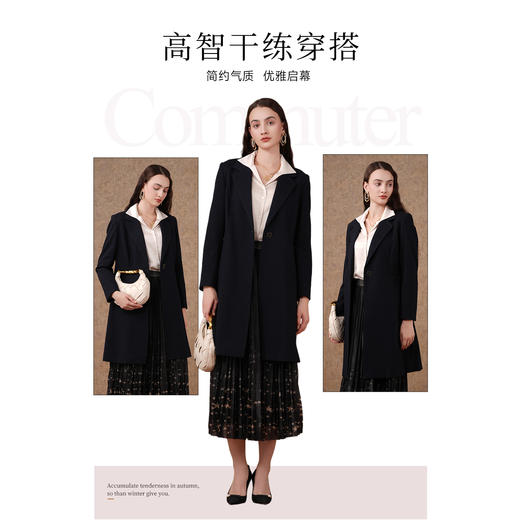乔万尼新款大衣长款呢子西装简约高级感EF3A817 商品图3