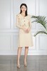 L.Fleuri 米色针织收腰连衣裙 11539 商品缩略图0