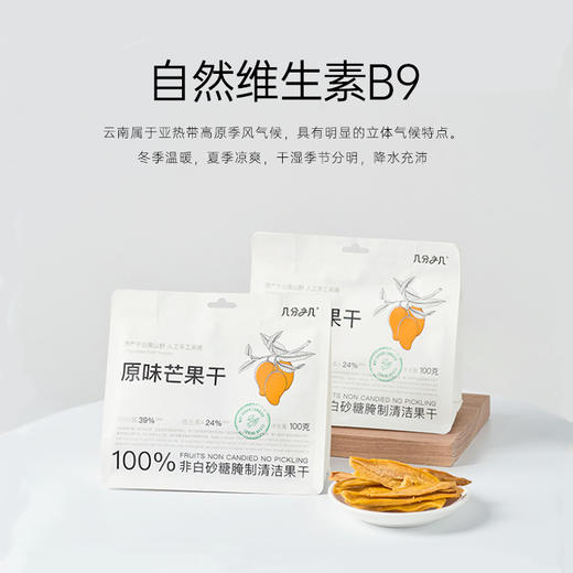 几分之几 原味芒果干 自然成熟 低温烘焙 100g/袋【ys】 商品图0