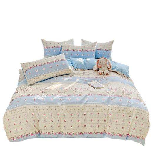 【商场千元 全棉印花四件套】A类母婴 纯棉小清新纯棉被套 双人宿舍学生三件套 商品图7