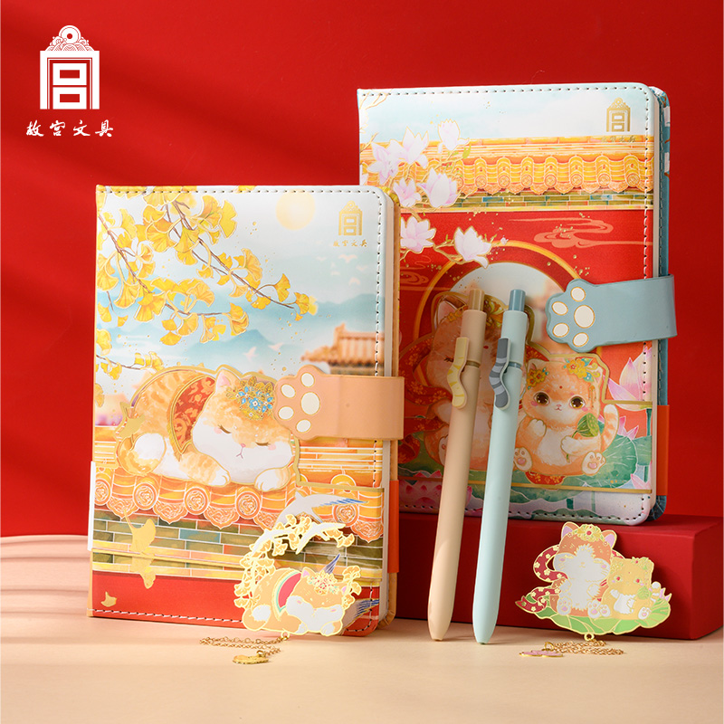故宫文具宫猫知时节练习本创意手账本日记本复古国潮风笔记本子