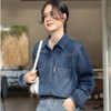 时尚百搭「AILISCOCO早春文艺复古衬衫」时尚领部设计 干净利落 衣袖纽扣设计 修饰手型 方便穿脱 商品缩略图3