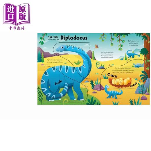 【中商原版】大翻翻书 恐龙 Great Big Dinosaurs 英文原版 儿童纸板书 大翻页书 恐龙知识绘本 动物科普图画书 进口童书  商品图1