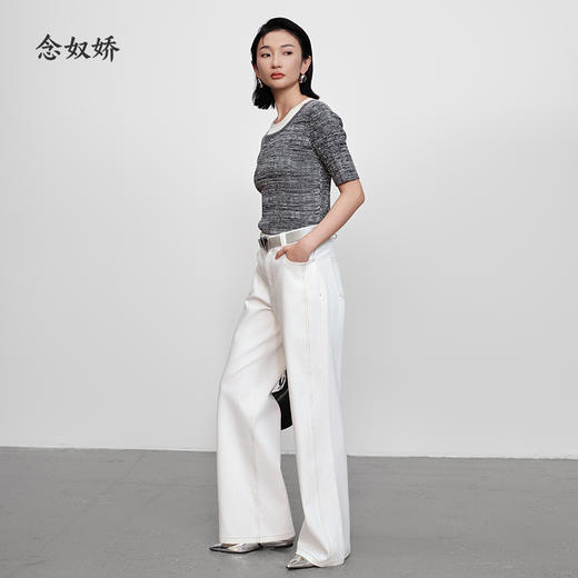 【商场同款】CNT5290 “松弛牛仔裤”  米白色直通牛仔裤 温文尔雅好穿好搭 商品图6