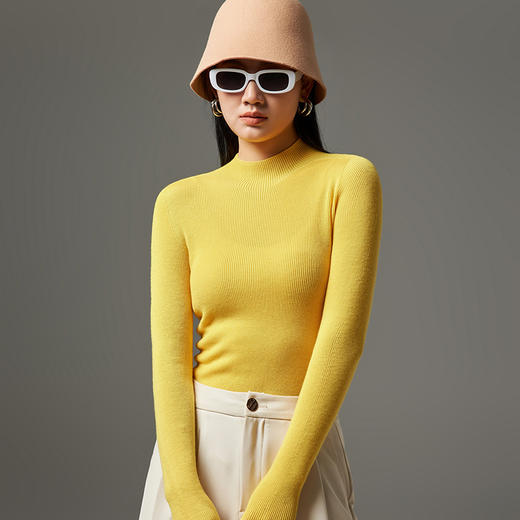 可机洗羊绒打底衫｜山羊绒+桑蚕丝混纺，穿上不想脱 商品图2