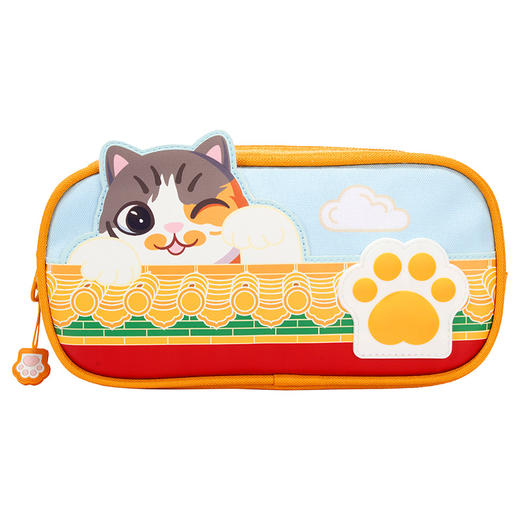 故宫文具大容量短款笔袋国潮高颜值宫猫出游学习用品可爱简约文具新款小学生初中笔袋 商品图8