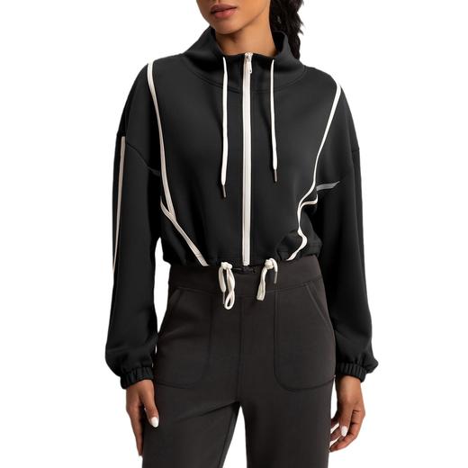 跃牌【倚窗听雨】系列 新款砂洗空气层瑜伽外套女莫代尔宽松显瘦运动长袖WT11 商品图3