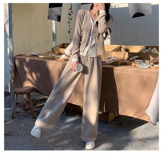 裁缝学苑AS426韩系开衫小衫纸样阔腿裤子假两件运动套装女打版裁剪样板 商品图6