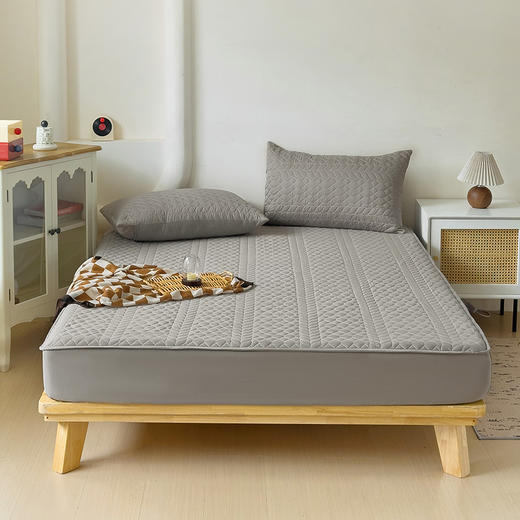 【四季可用】全棉三层夹棉床笠  床垫保护套可机洗水洗 商品图8