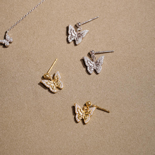 ARSIS银饰｜幸运符号系列 漫舞蝴蝶耳坠 商品图8
