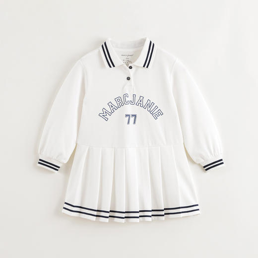 马克珍妮女童元气学院polo领连衣裙儿童裙子2025年春装新款250180 商品图3