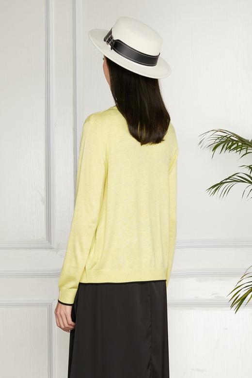 Le Malene 简约鹅黄色针织开衫外套 11526 商品图2