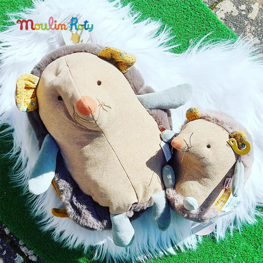 Moulin Roty 刺猬音乐玩偶 多功能/启蒙玩偶 适用年龄0岁以上 拉绳发条音乐 三只邦尼兔系列 法国品牌-678042 商品图4
