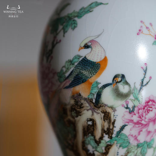 问鼎汝瓷鼎峰系列月白庚子精工泉吟瓶（锦上添花） 商品图3